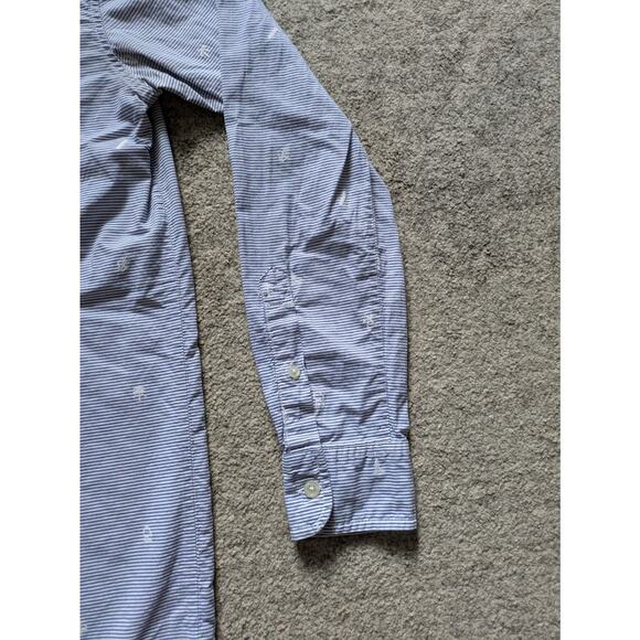 Carhartt WIP Orton Blue & White Striped, BAND COLLAR - Small RARE - Picture 5 of 16